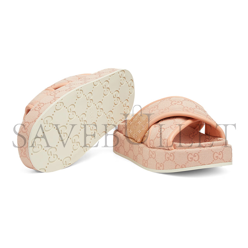 GUCCI WOMEN'S GG PLATFORM SANDAL 816798 GUCCI WOMEN'S GG PLATFORM SANDAL 816798